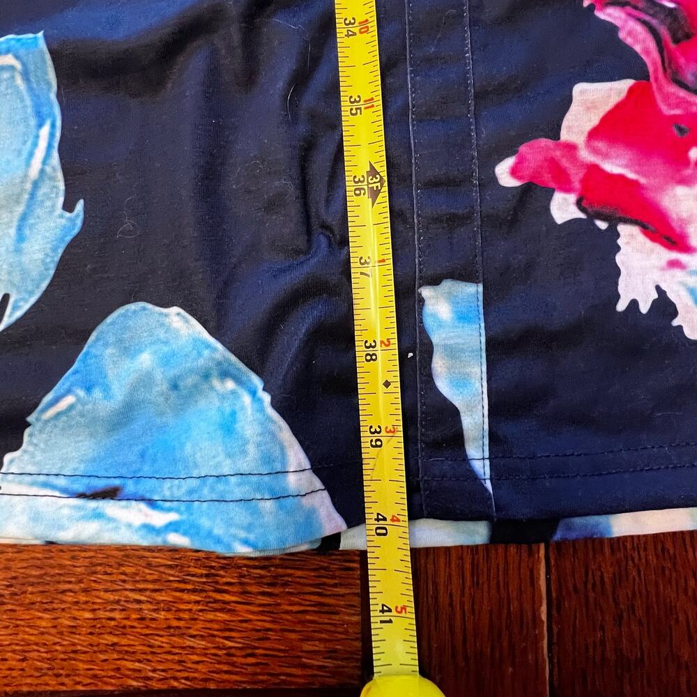 NWT OUGES Women's V Neck Floral Button Down Skate… - image 9